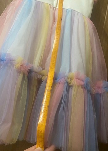 Çok Renkli Unicorn Kız Elbisesi - Görsel 6