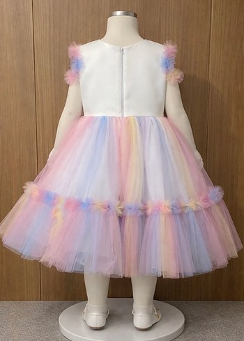 Çok Renkli Unicorn Kız Elbisesi - Görsel 2