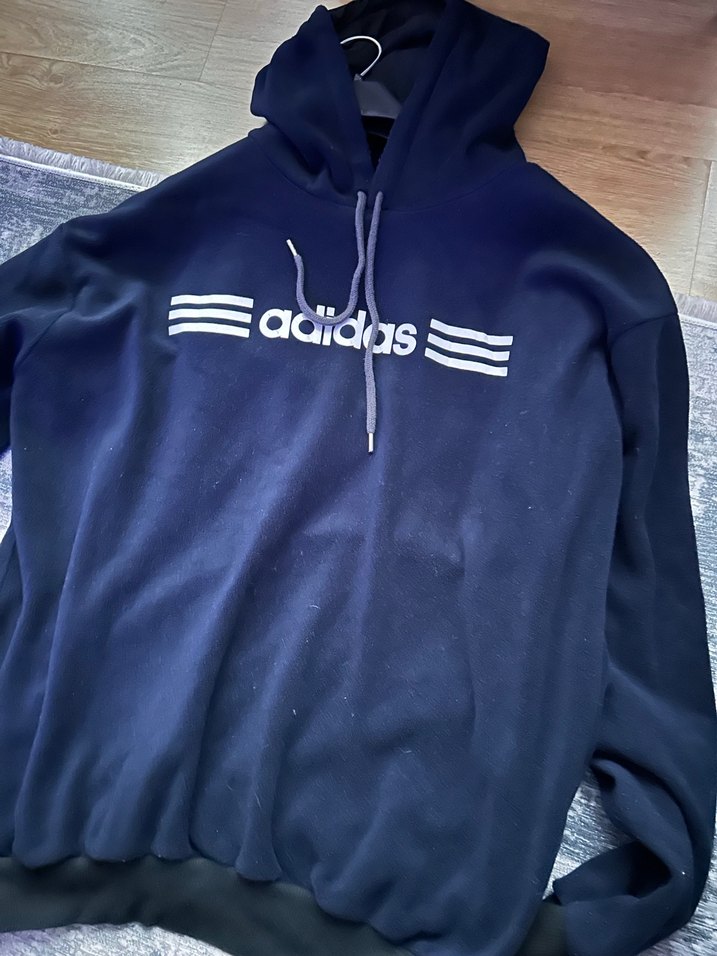 lacivert Adidas legolu Kapüşonlu Sweatshirt - Görsel 3