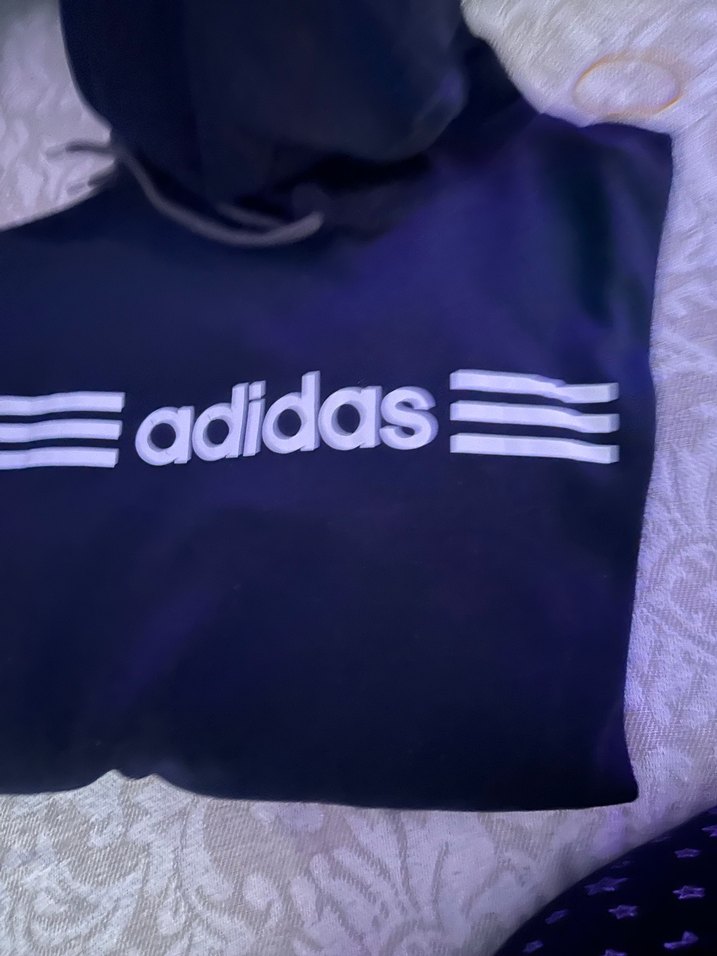 lacivert Adidas legolu Kapüşonlu Sweatshirt - Görsel 4