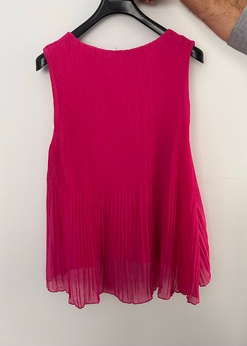 Pembe Pilili Kolsuz Mini Bluz - Görsel 2