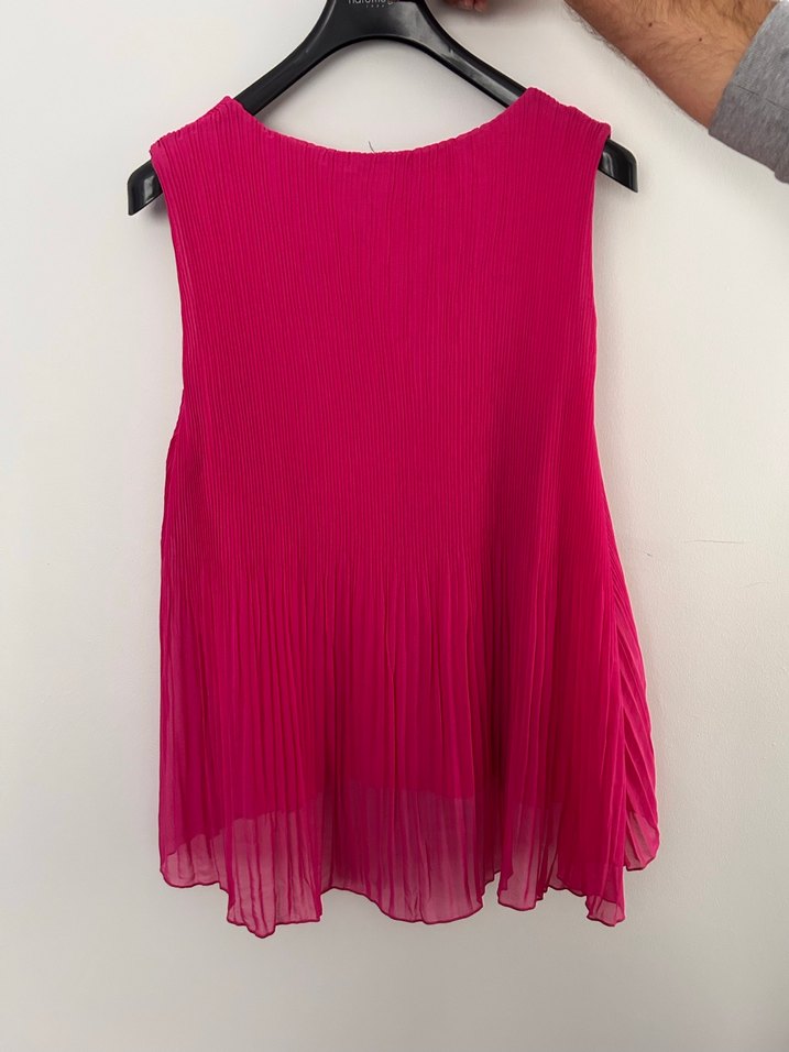 Pembe Pilili Kolsuz Mini Bluz - Görsel 2