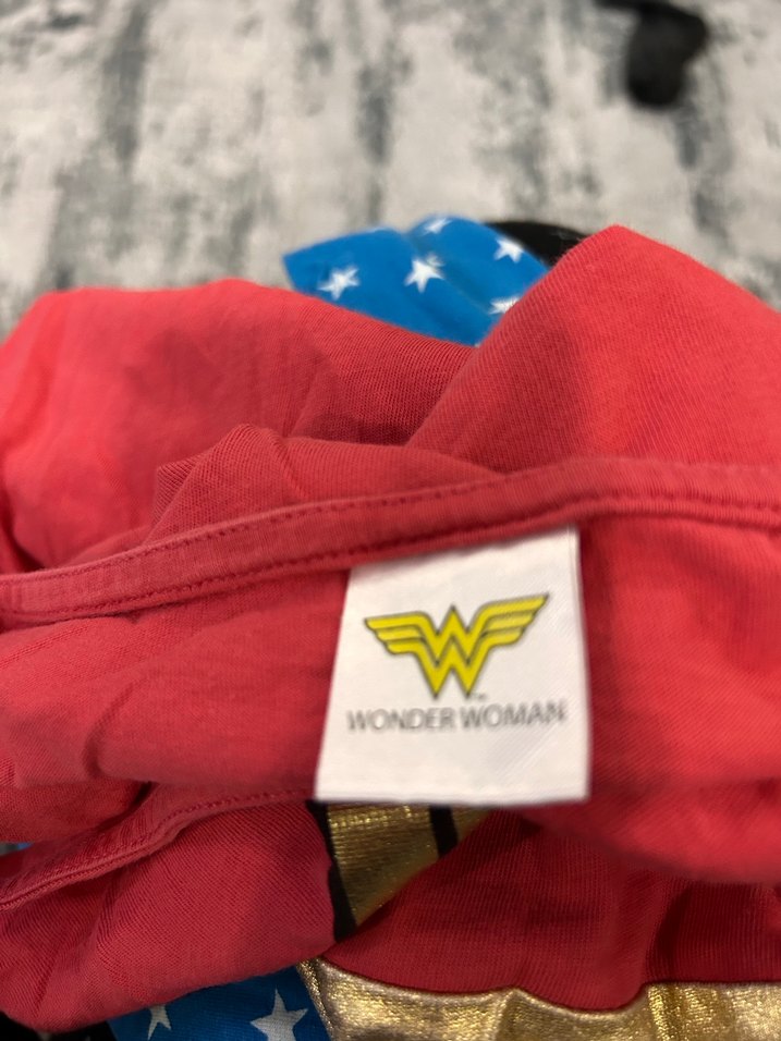 Renkli Wonder Woman Baskılı Kız Elbisesi - Görsel 3