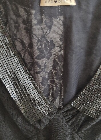 Dantelli diz altı siyah elbise - Görsel 2