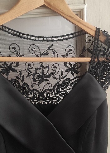 Siyah gece ,düğün , Nisan ,yemek abiye klasik elbise - Görsel 9