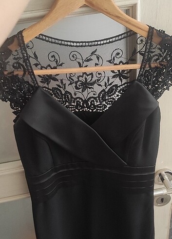 Siyah gece ,düğün , Nisan ,yemek abiye klasik elbise - Görsel 10