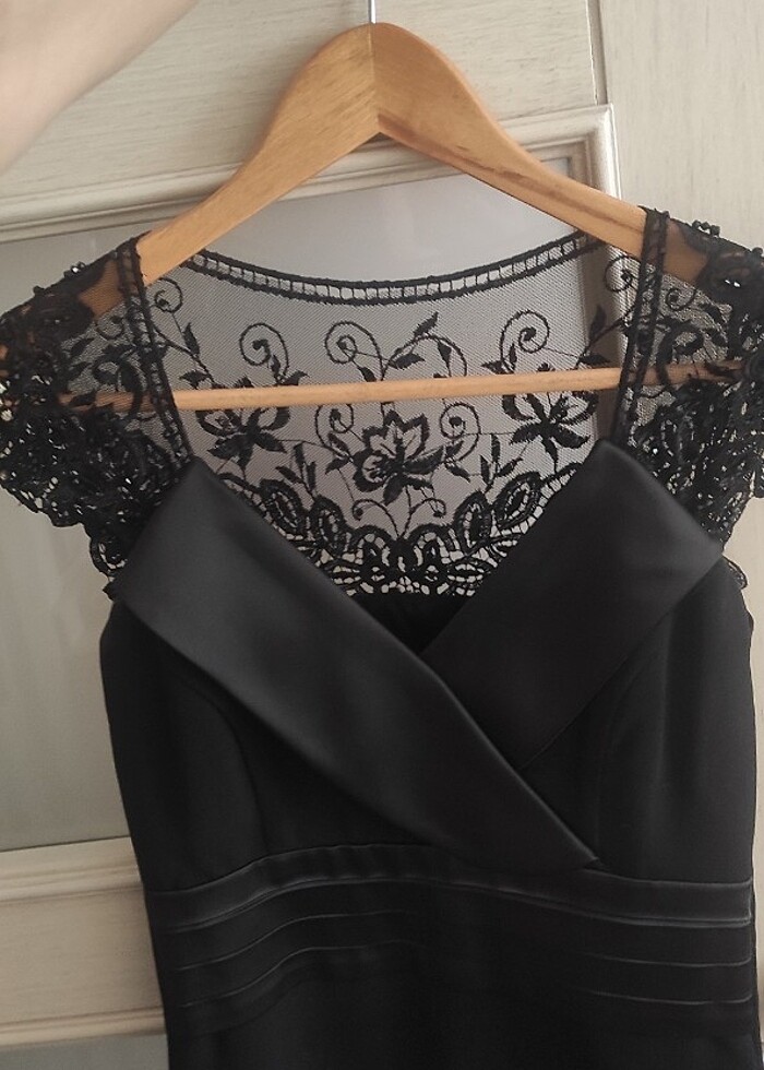 Siyah gece ,düğün , Nisan ,yemek abiye klasik elbise - Görsel 3