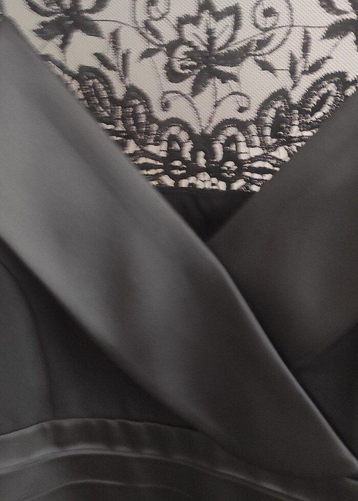 Siyah gece ,düğün , Nisan ,yemek abiye klasik elbise - Görsel 4