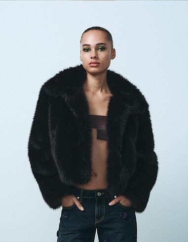 Zara peluş tüylü ceket