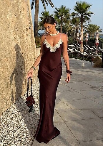 s Beden Zara dantel lingerie stili elbise