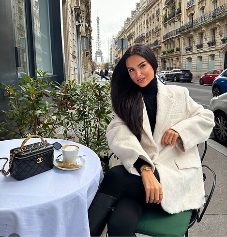 Zara Zara tüylü oversize blazer ceket