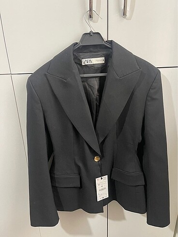 m Beden Zara vücuda oturan blazer ceket maksi düğmeli