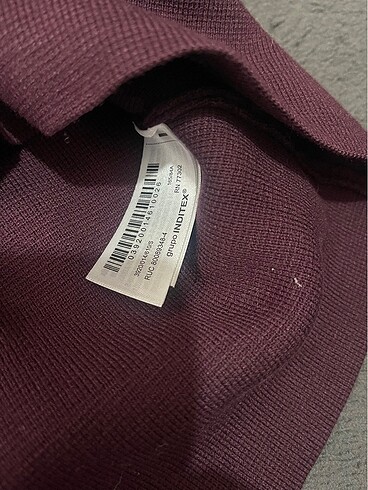 s Beden bordo Renk Zara taşlı asimetrik top bluz