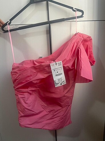 m Beden Zara tafta fiyong bluz asimetrik