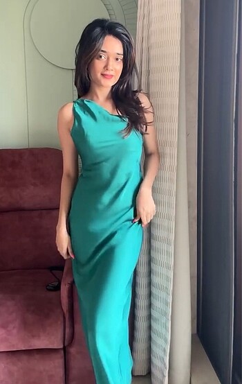 Zara saten midi elbise asimetrik