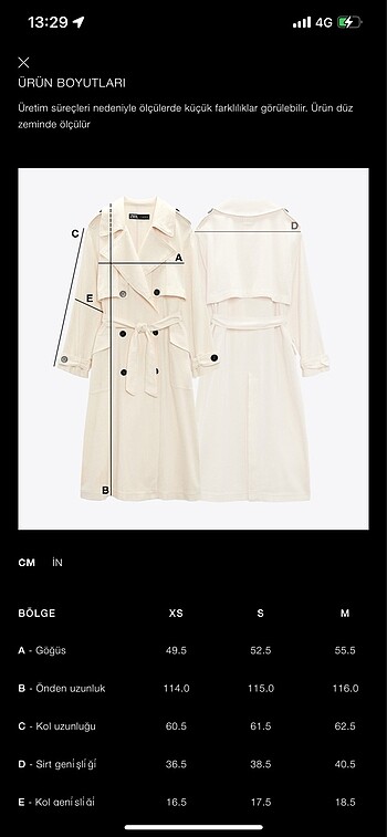 xs Beden Zara viral su geçirmez zw collection trençkot