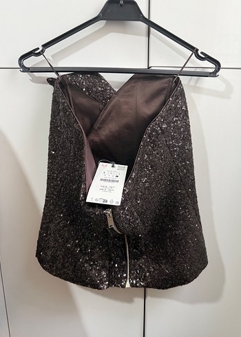 Zara limited Parlak Straplez Kadın Büstiyer - Görsel 5