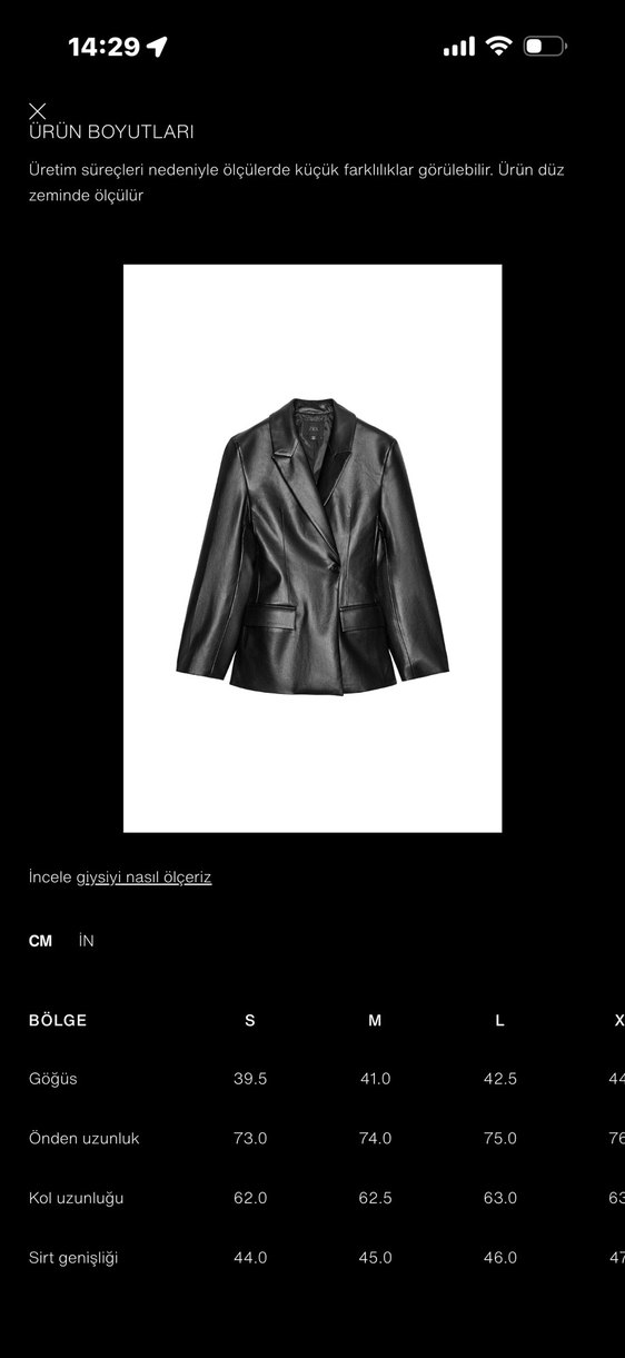 Zara vücuda oturan suni deri blazer ceket - Görsel 5