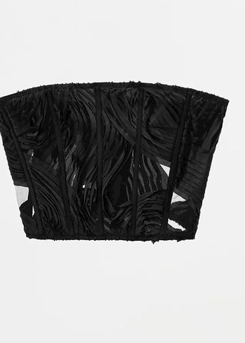Zara limited edition straplez korse top cadılar - Görsel 2