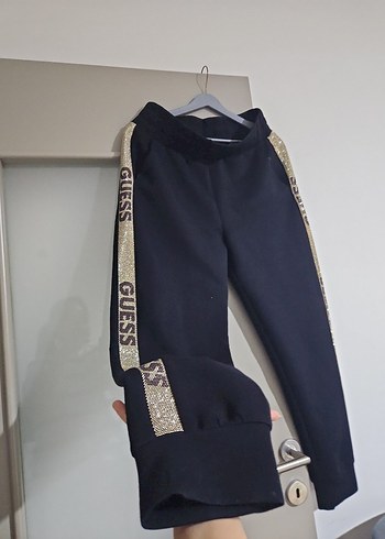 Guess Nakışlı Mavi Bol Kesim Kız Eşofman Altı - Görsel 4