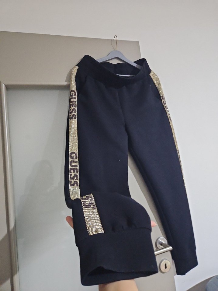 Guess Nakışlı Mavi Bol Kesim Kız Eşofman Altı - Görsel 4