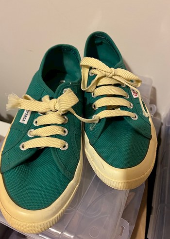 37 Beden Superga Yeşil Kadın Spor Ayakkabı