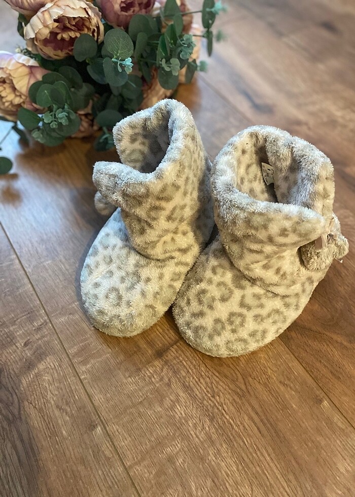 Kız cocuk leoparlı panduf - Görsel 3