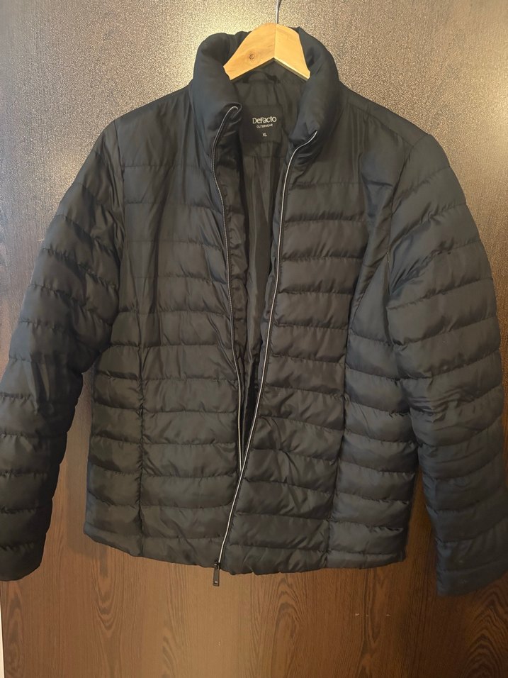 Fermuarlı Siyah Kadın Mont - Görsel 3