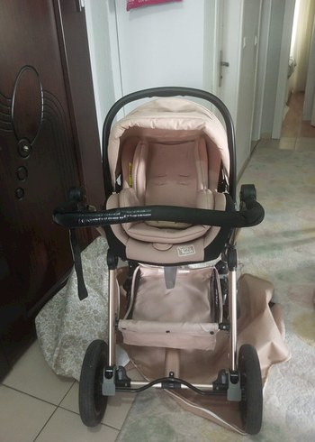 9- 18 kg Beden ten rengi Renk Pastel Pembe Bebek Arabası ve Taşıma Koltuğu