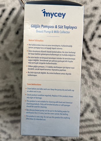 Mycey Gri-Mavi Göğüs Pompası ve Süt Toplayıcı - Görsel 4