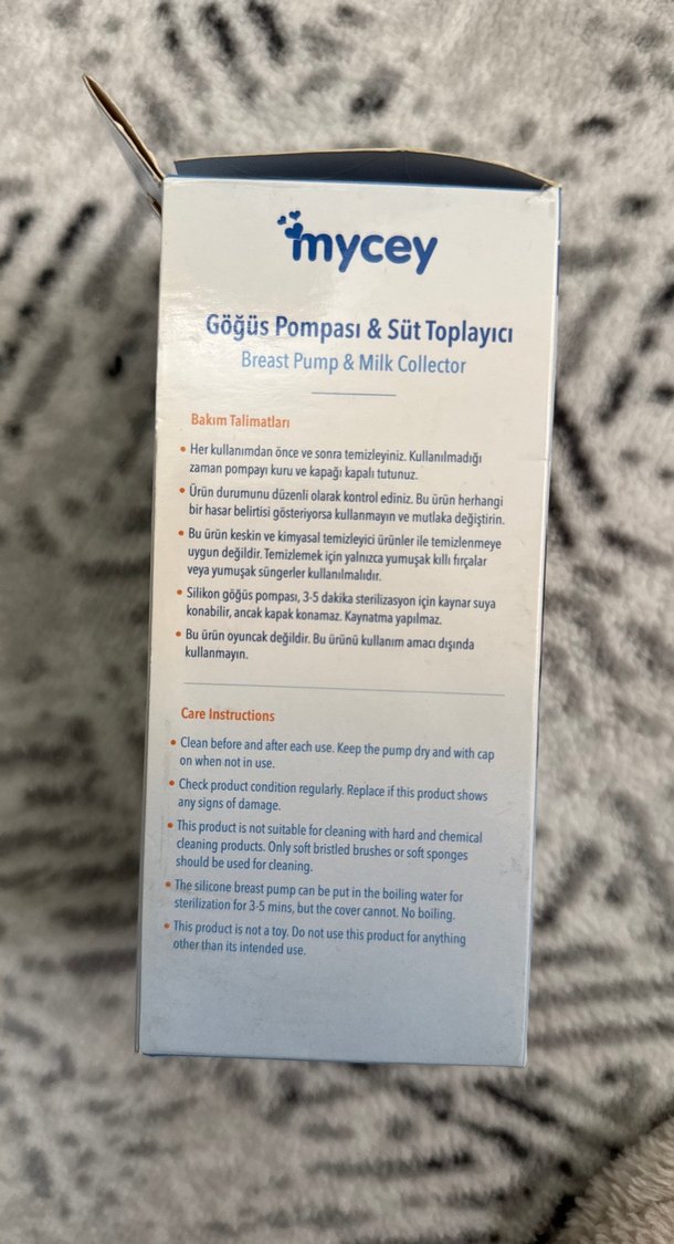 Mycey Gri-Mavi Göğüs Pompası ve Süt Toplayıcı - Görsel 4