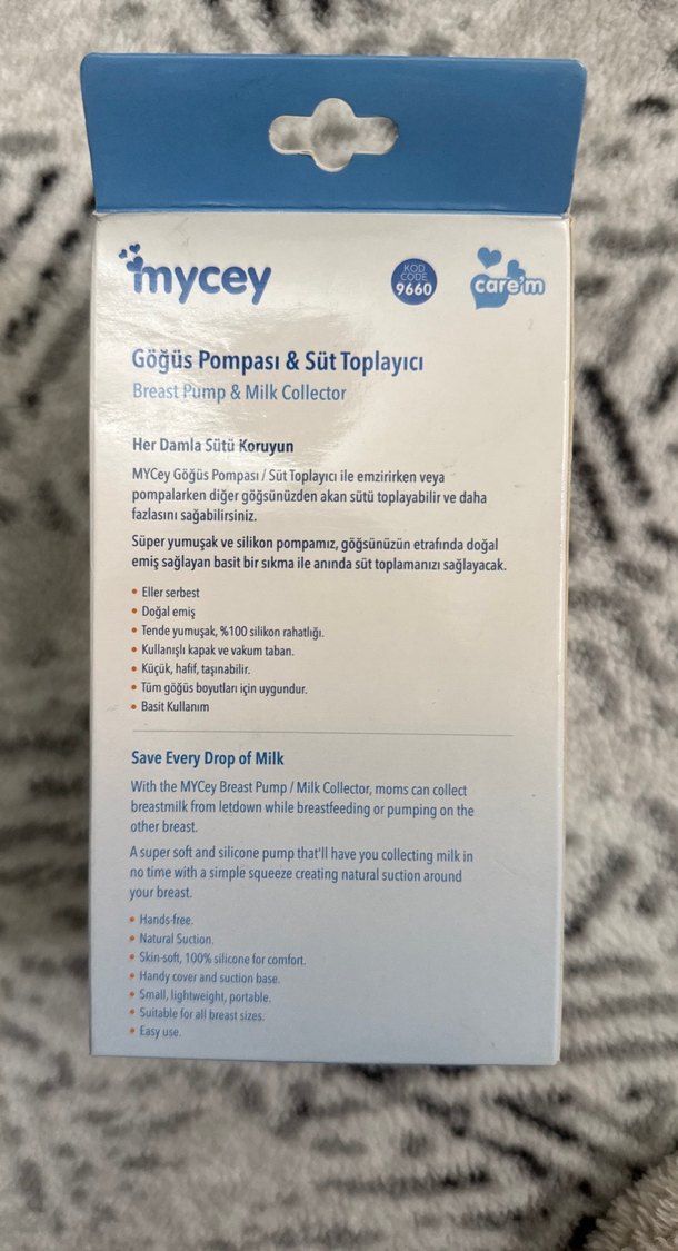 Mycey Gri-Mavi Göğüs Pompası ve Süt Toplayıcı - Görsel 3