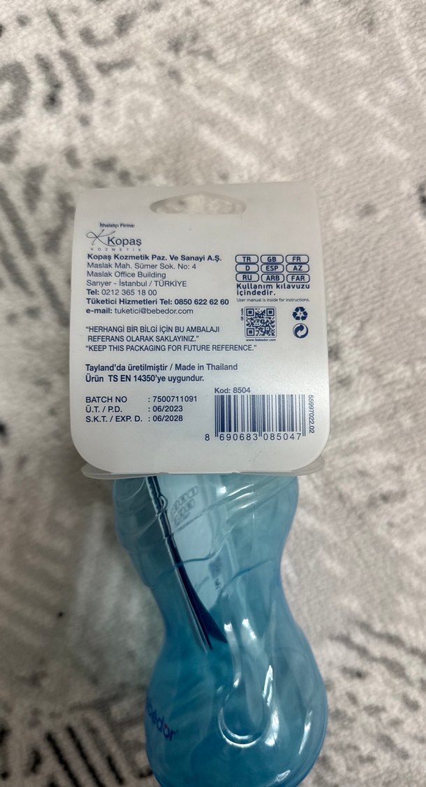 Bebedor Mavi 6+ Ay Pipetli Alıştırma Bardağı - Görsel 2
