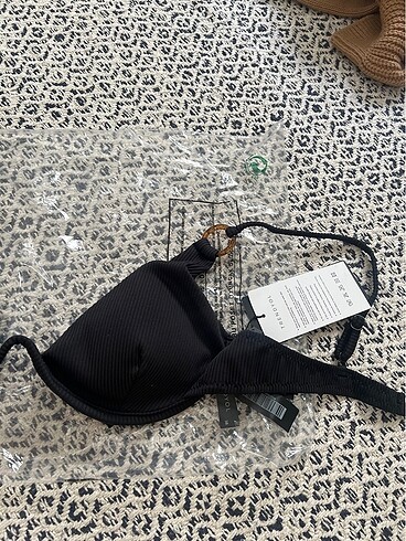 38 Beden siyah Renk Siyah bikini üstü