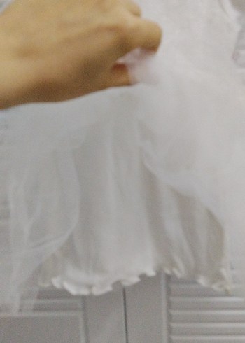 Kız Çocuk Beyaz Dantel Elbise - Görsel 4