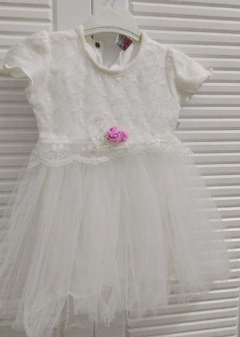 Kız Çocuk Beyaz Dantel Elbise - Görsel 2
