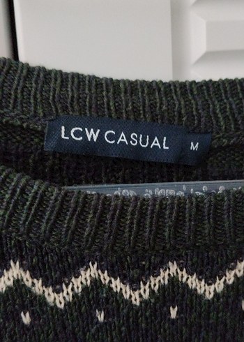 haki Desenli Triko Kadın Kazak - Görsel 2