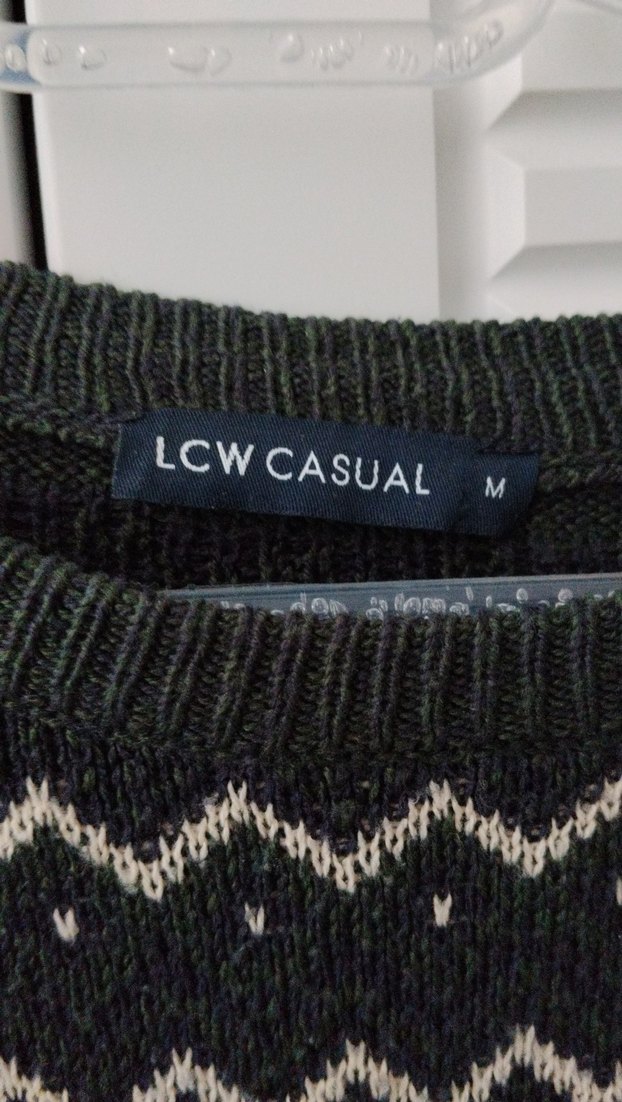 haki Desenli Triko Kadın Kazak - Görsel 2