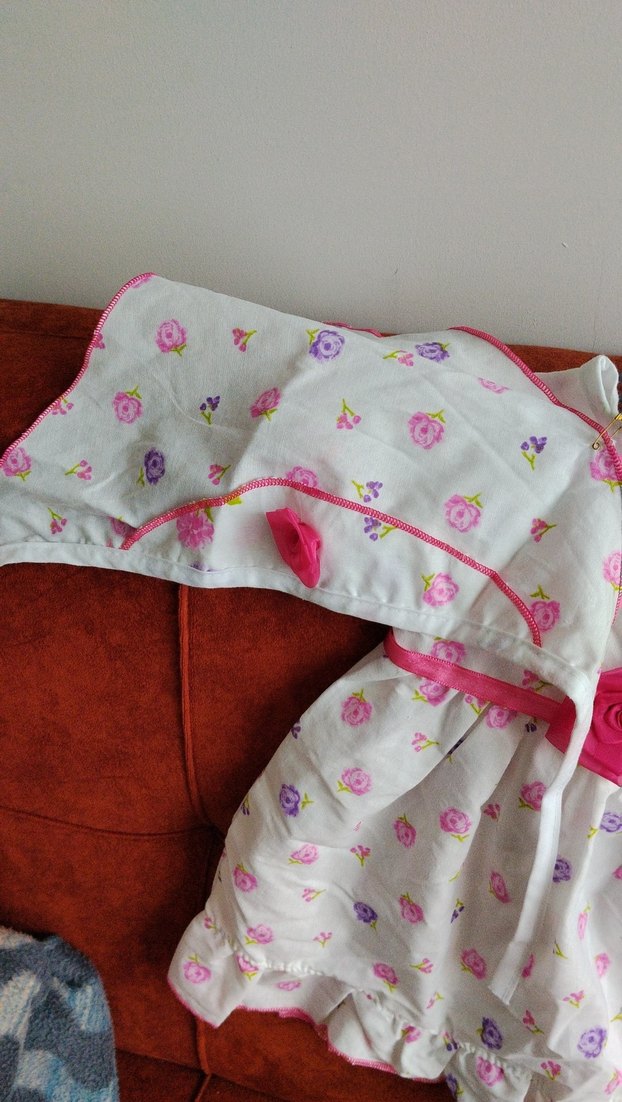 Çiçek Desenli Kız Çocuk Elbisesi bandana - Görsel 2