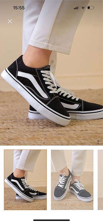 Diğer Siyah beyaz vans sneaker spor ayakkabı