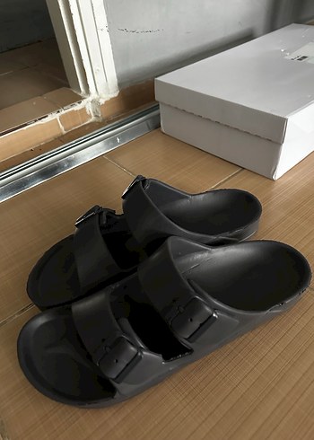 Siyah Erkek Terlikler Tokalı Rahat - Görsel 2