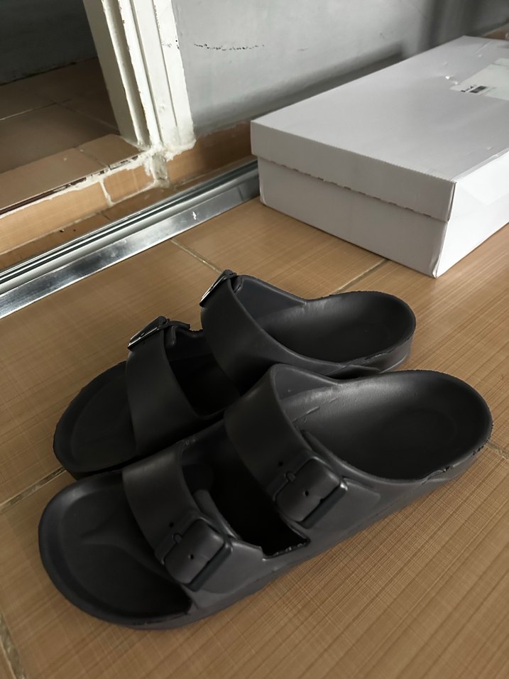 Siyah Erkek Terlikler Tokalı Rahat - Görsel 2