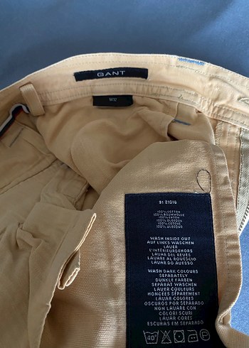 Gant Bej Kot Şort - Görsel 3