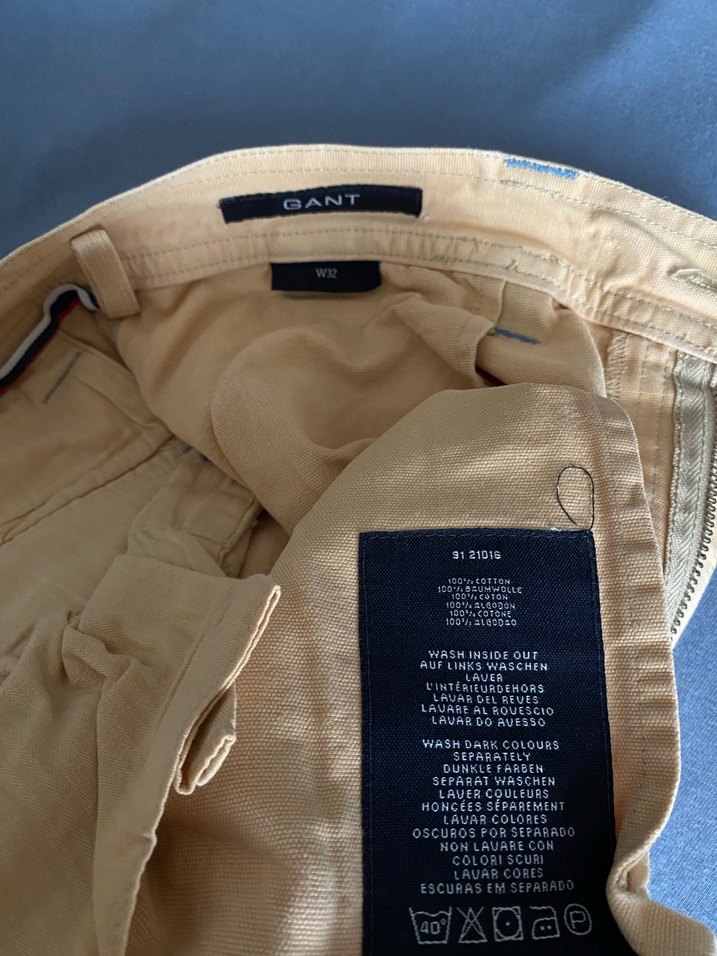 Gant Bej Kot Şort - Görsel 3