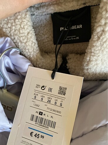 s Beden siyah Renk pull and bear içi kürklü ceket