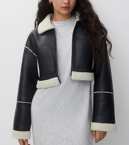Pull and Bear pull and bear içi kürklü ceket