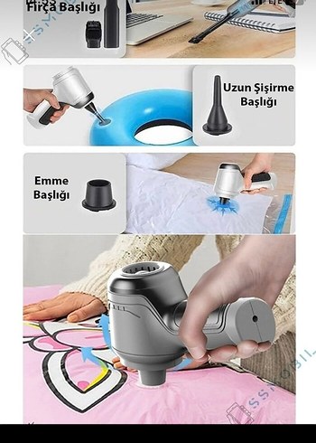 Kablosuz Mini Elektrikli Süpürge Seti - Görsel 5