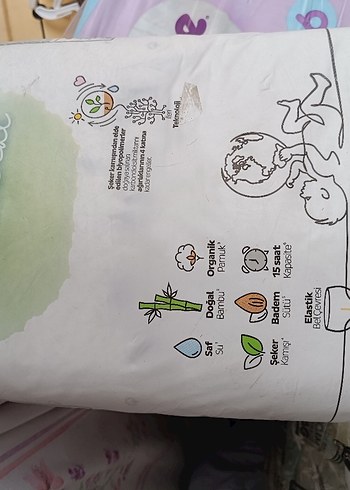 Sleepy Baskılı Hafif Yeşil Bebek Bezi