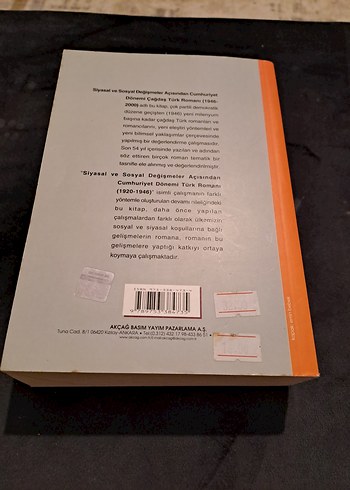 Cumhuriyet Dönemi Çağdaş Türk Romanı 1946-2000