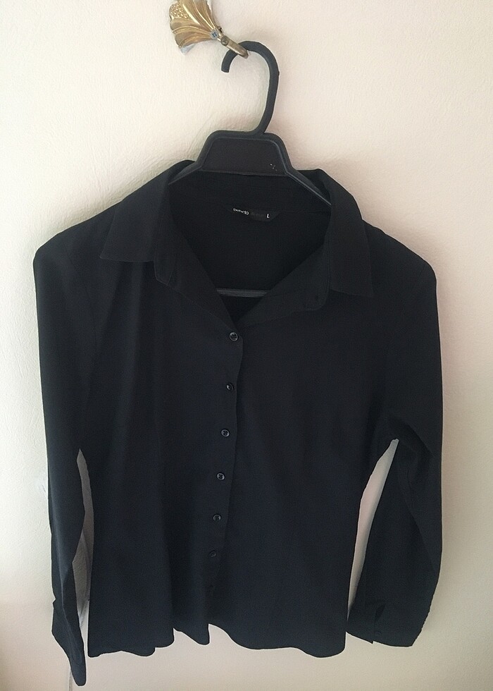 Siyah Kadın Gömlek - Görsel 2